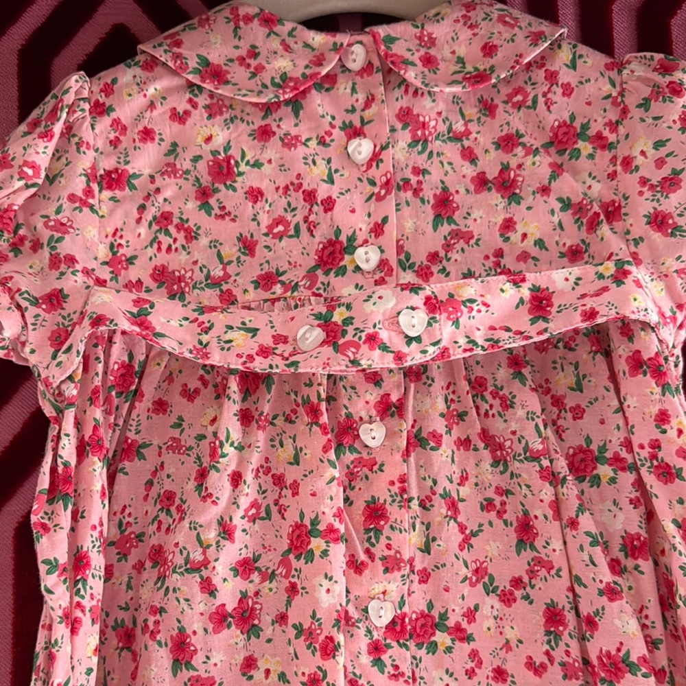 Floral Pink Baby Dress - Picture 4 of 5